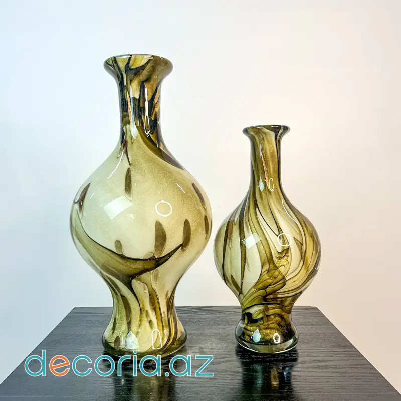 Mərmər Naxışlı Keramika Güldan