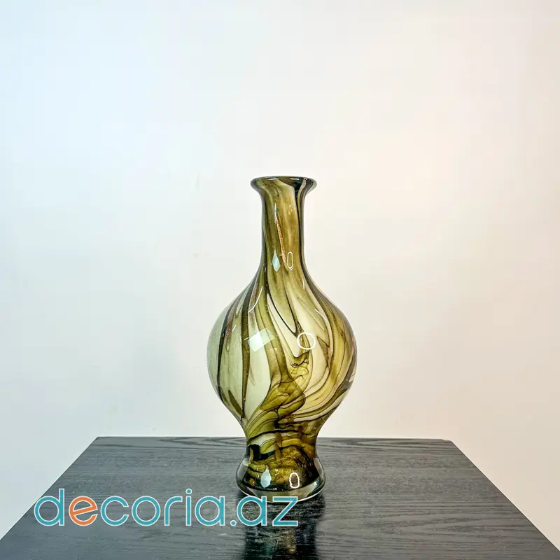 Mərmər Naxışlı Keramika Güldan