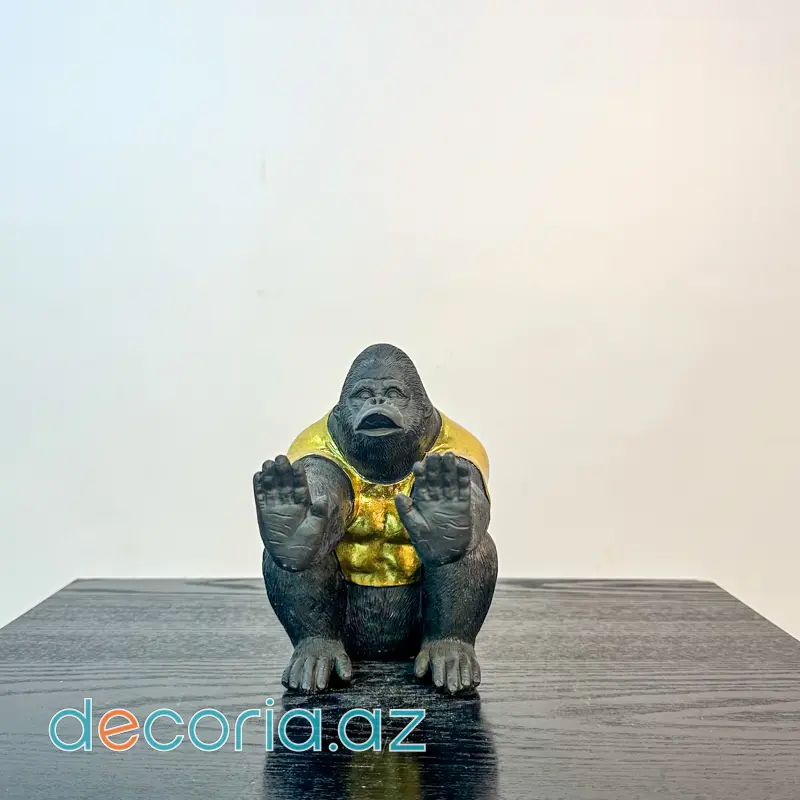 Qara-Qızılı Modern Qorilla Heykəli