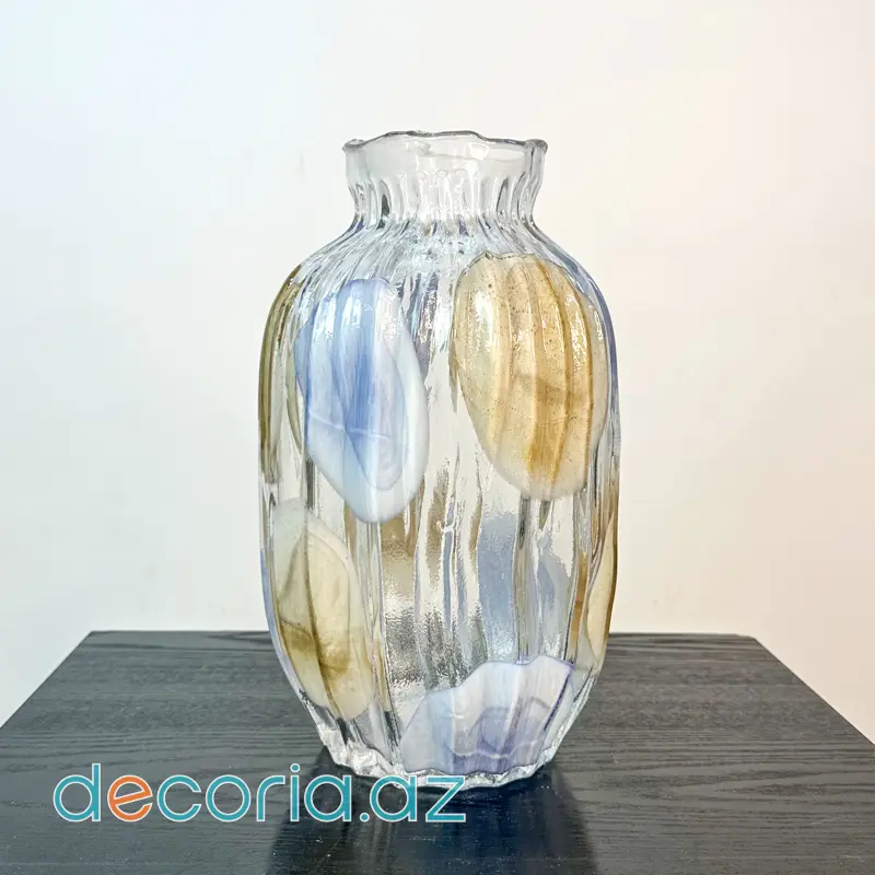 Rəngli Şüşə Güldan