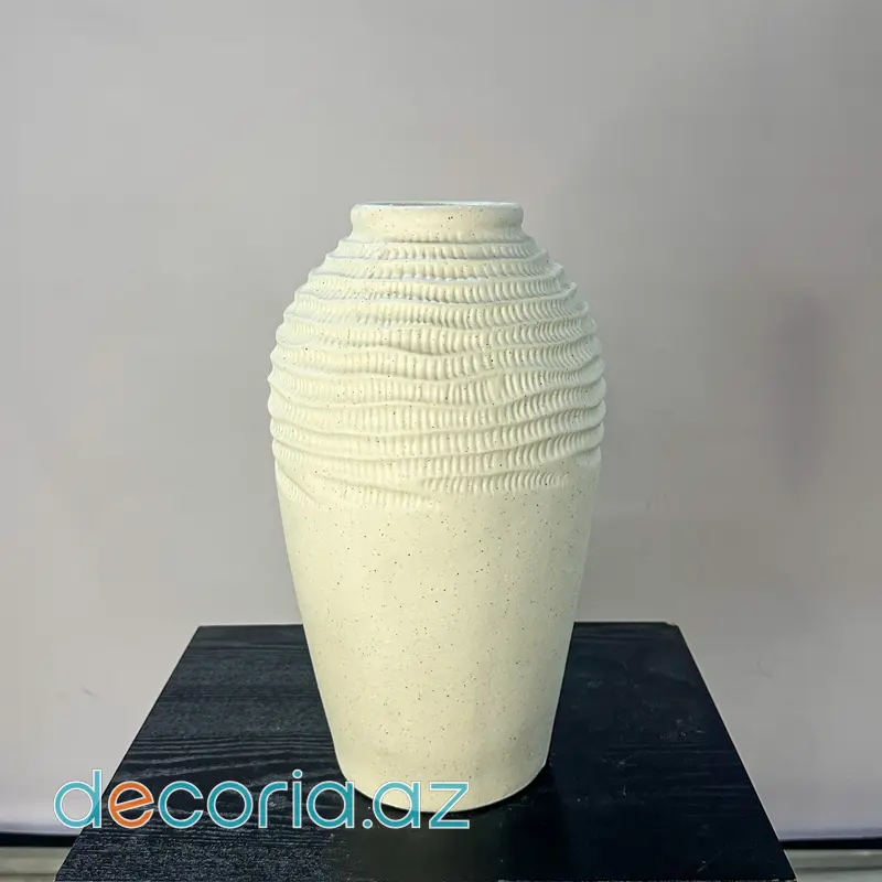 Uttermost Luna Ridge Ağ Keramika Güldan