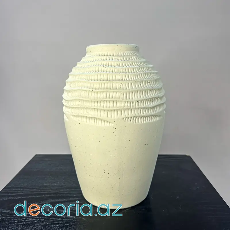 Uttermost Luna Ridge Ağ Keramika Güldan