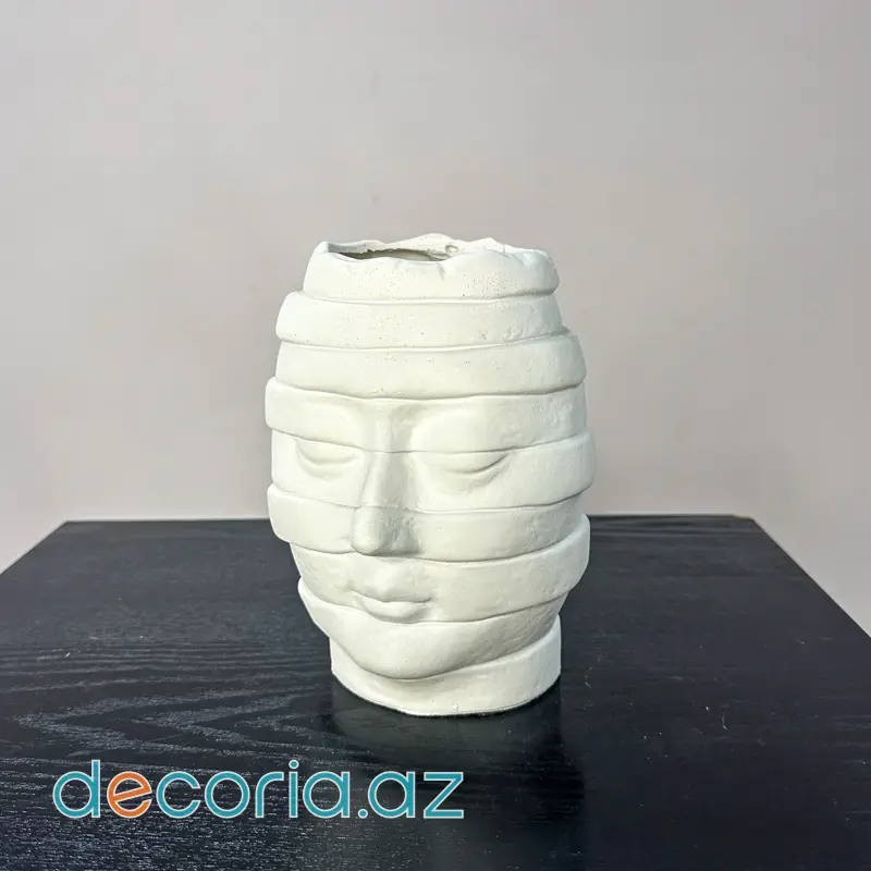 Modern Face Heykəl -Vaza