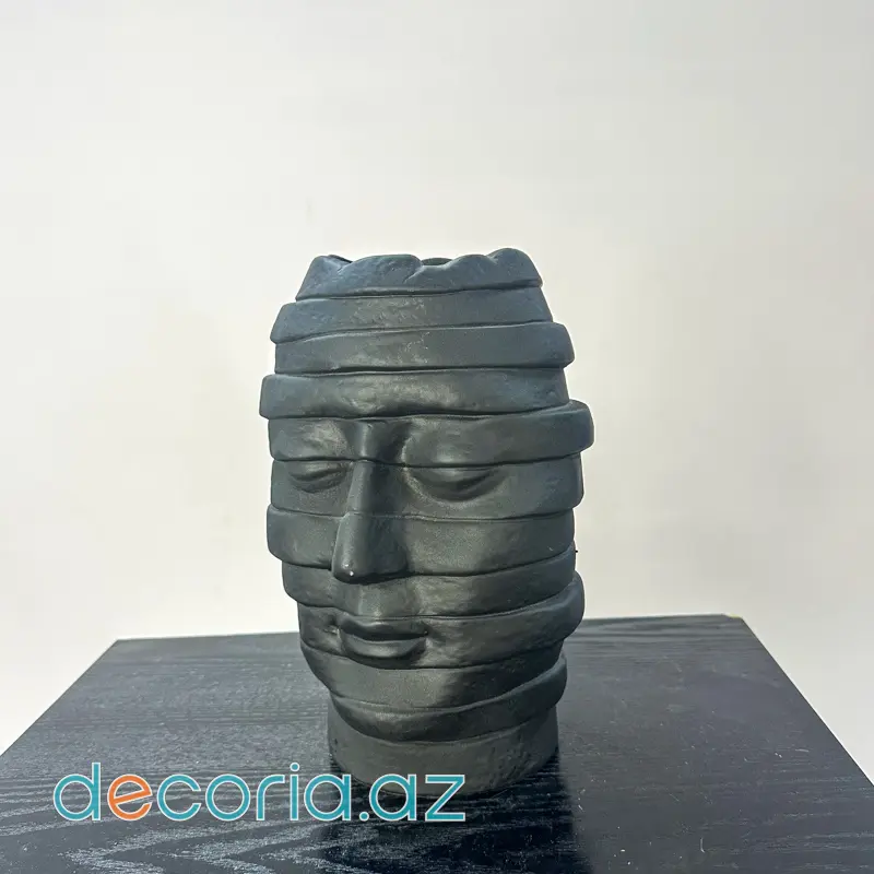 Modern Face Heykəl -Vaza