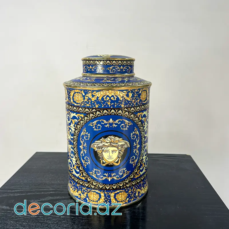 Versace Üslublu Dekor Vaza