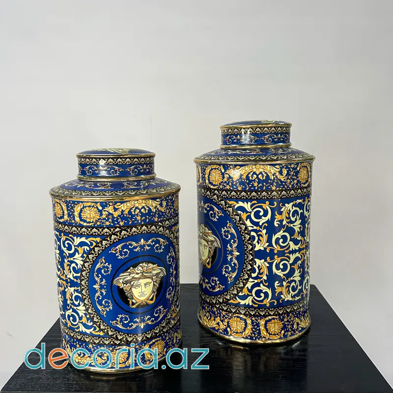 Versace Üslublu Dekor Vaza