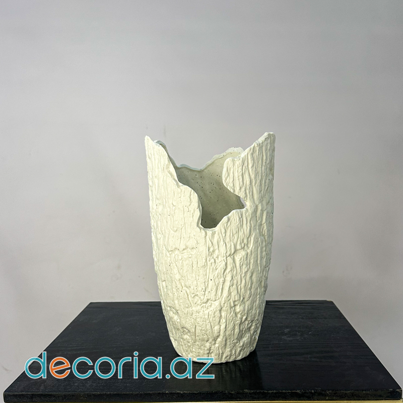 Ağac Qabığı görünüşlü Dekorativ Güldan Dəsti