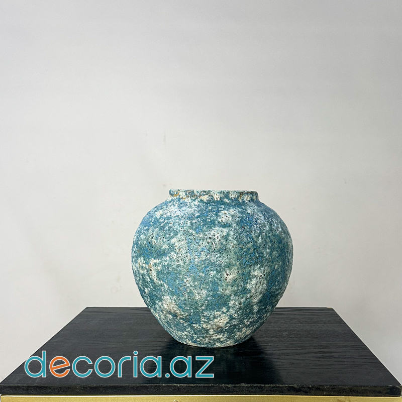 Boho Tərzli Teksturalı Keramika Vaza