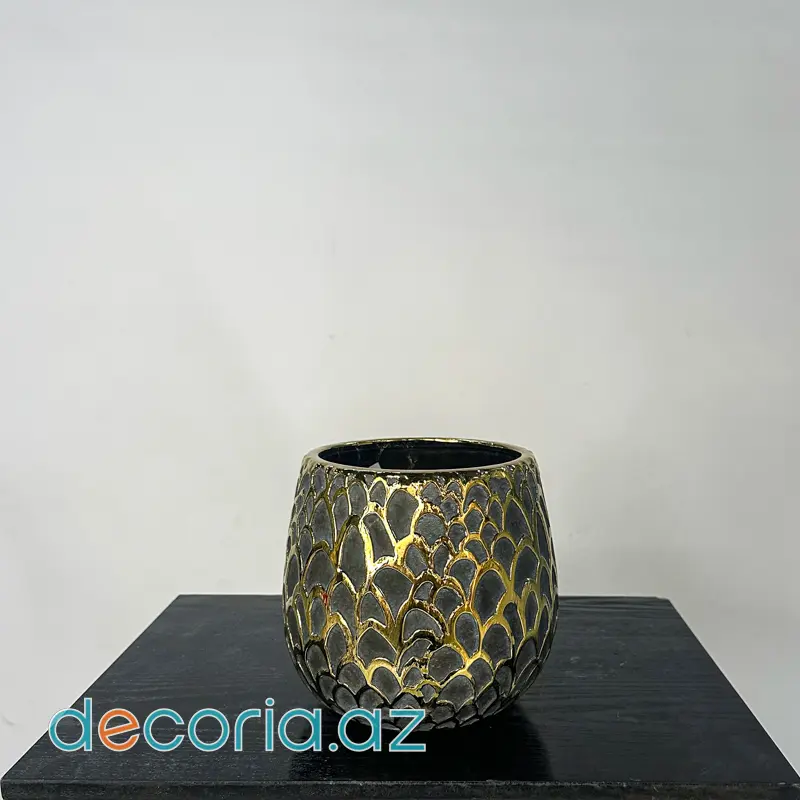 Qara-Qızılı Naxışlı Qab