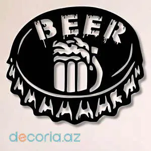 Budoq Qapağı Formasında Lazer Kəsim Qara Metal Divar Dekoru Panel