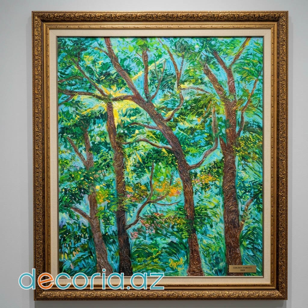 "Qızıl Meşə" (Golden Forest) Yağlı Boya Tablosu