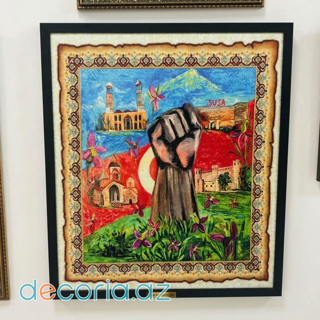 "Qarabağ və Zəfər Yumruğu" Kollaj-Rəsm