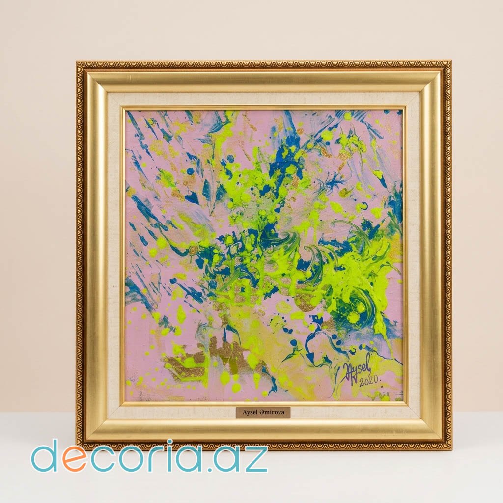 Abstrakt Neon Boya Tablosu