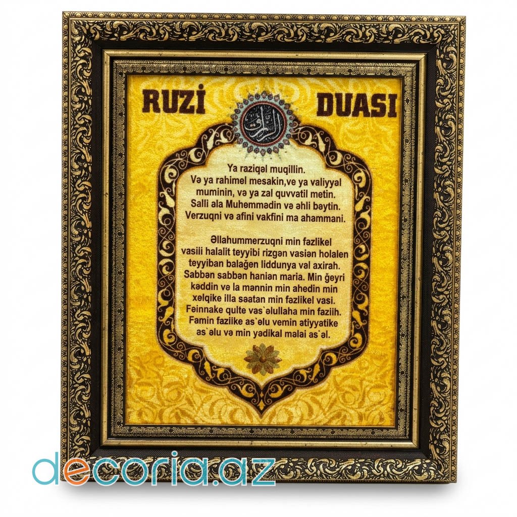 "Ruzi Duası" Dini Tablosu