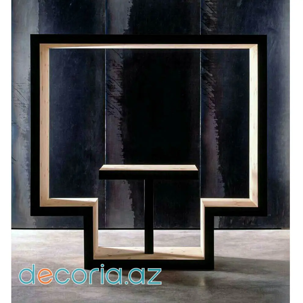 əndəsi Çərçivəli Və Mərkəzi Platformalı Lüks Divar Stendi